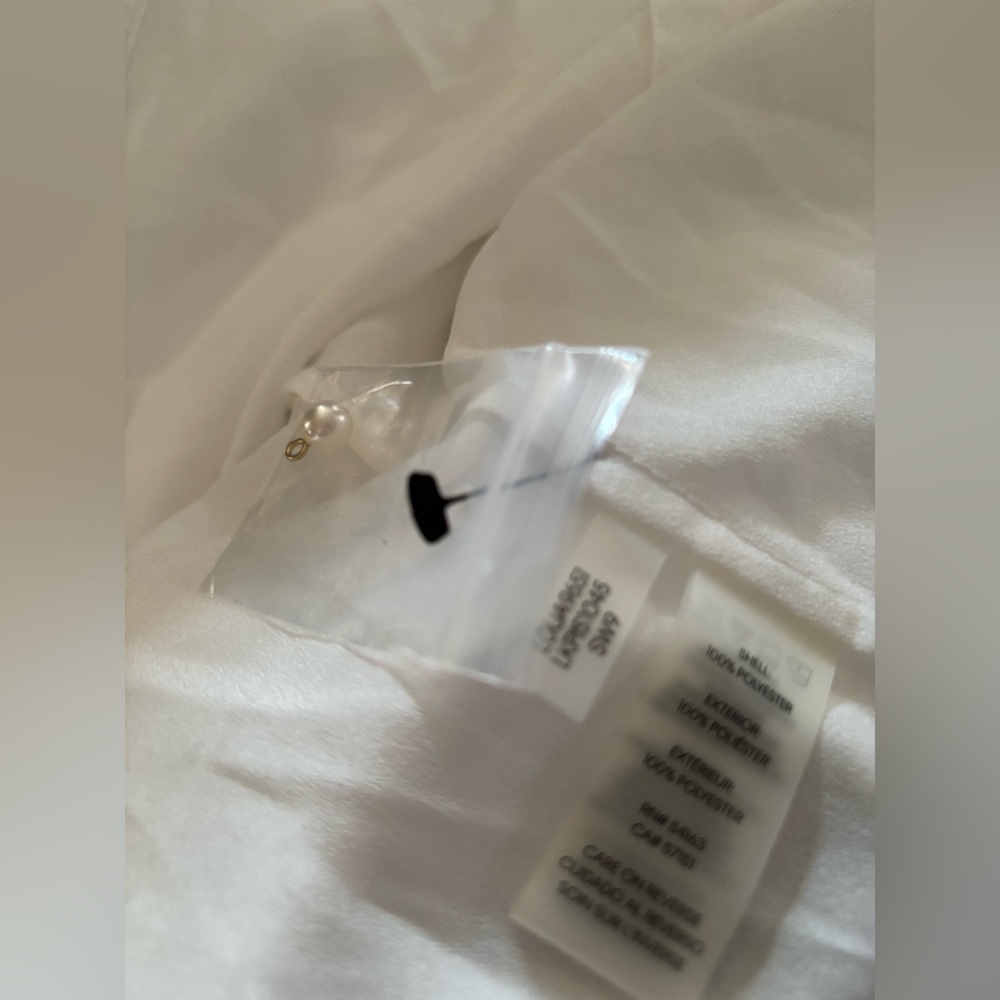 NWT Karl Lagerfeld ruffle front button down blouse - Picture 12 of 12